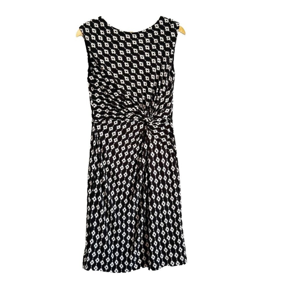 Lauren Ralph Lauren Women’s Twist Black Ikat Midi Dress 10 Career Office